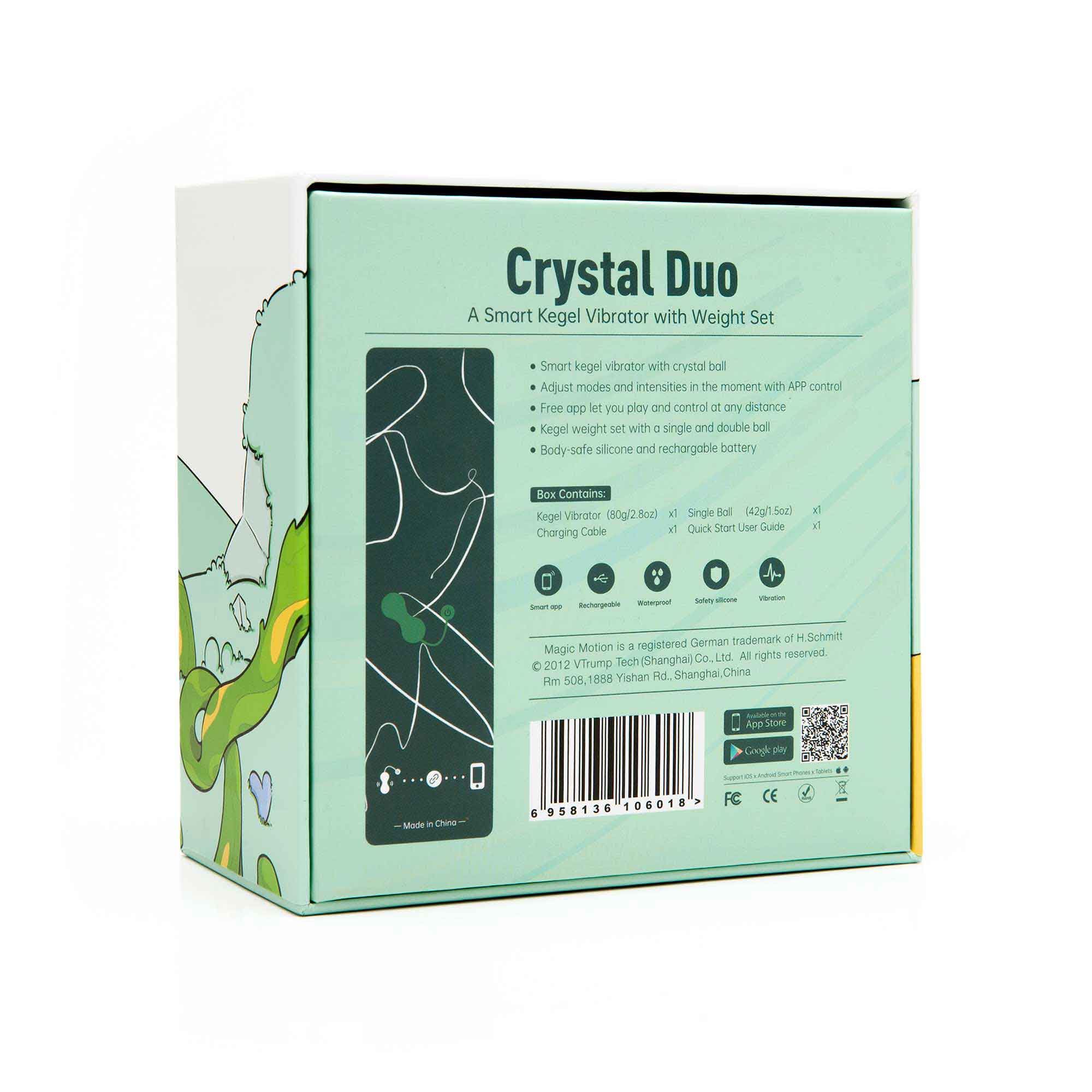 Magic Motion Crystal Duo APP Controlled A Smart Kegel Vibrator with Weight Set - MM-CRYSTAL DUO