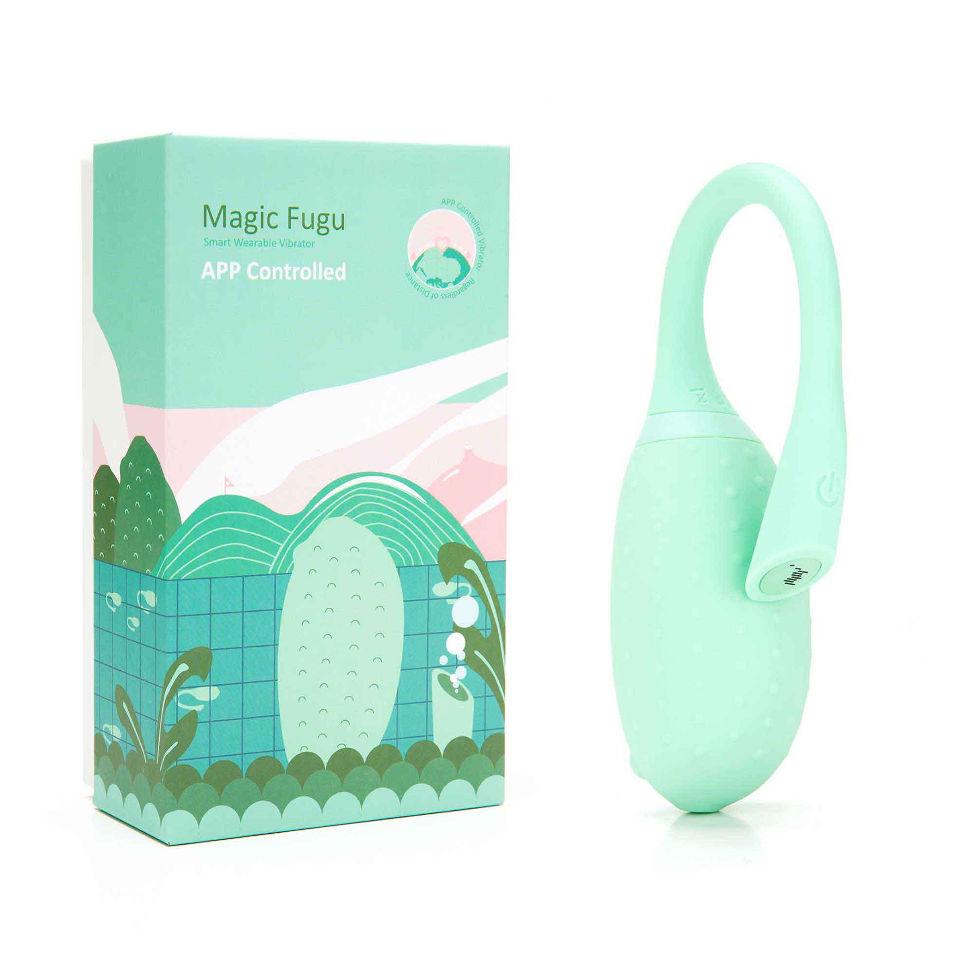 Magic Motion Fugu GREEN APP Controlled Smart Wearable Vibrator - MM-FUGU GRN