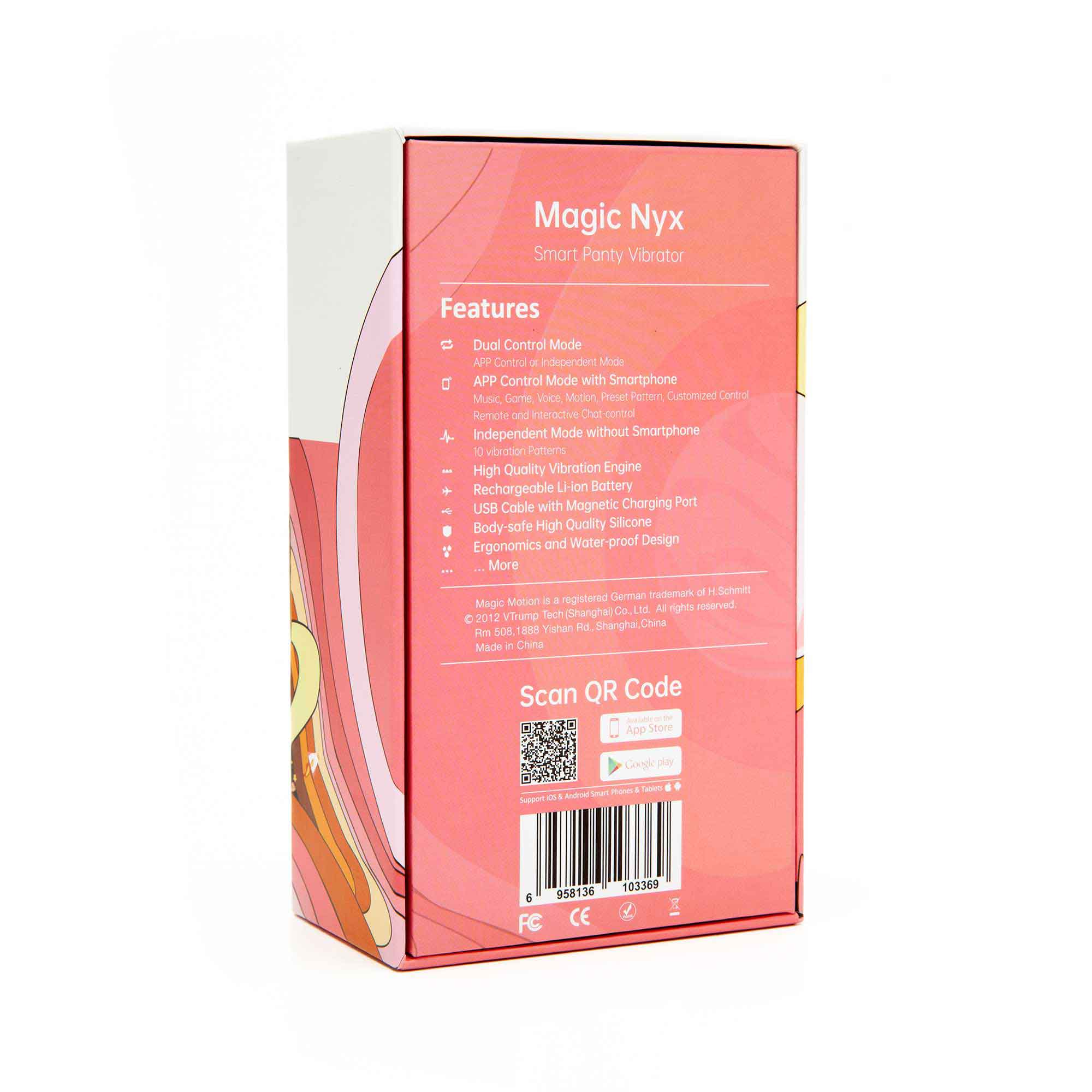 Magic Motion NYX RED APP Controlled Smart Panty Vibrator - MM-NYX RED