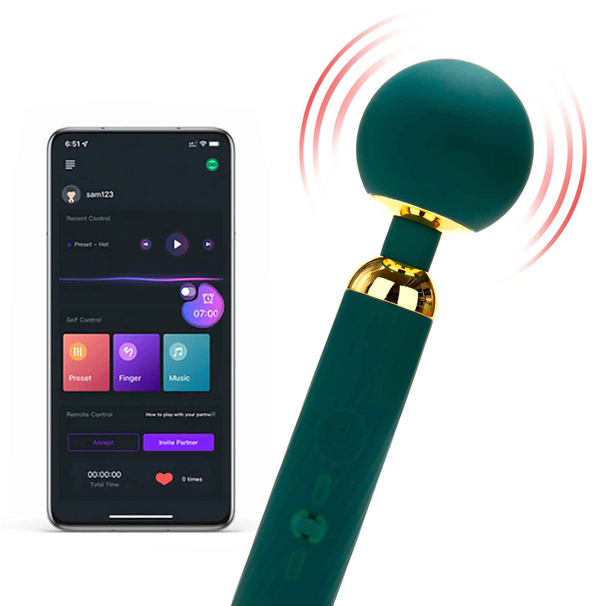 Magic Motion Zenith APP Controlled A Fast Charging Cordless Smart Wand - MM-ZENITH